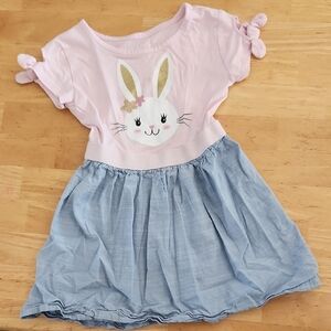 The Children's Place Pink and Blue Bunny Dress